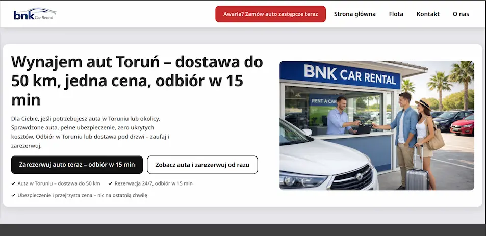 BNK Car rental – widok 1